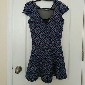 Capped sleeve romper.